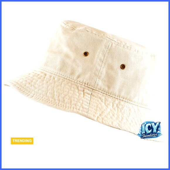 Unisex Cotton Bucket Hat Packable UPF 50 Summer Beach Travel Sun Protection